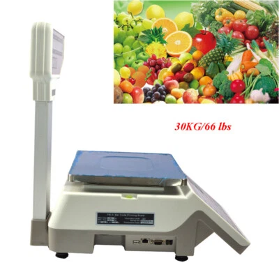 Techtongda Digital Price Computing Scale Supermarket Electronic Scale 66 lbs - Image 1 of 4