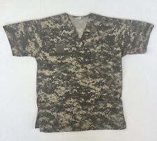 US Military Nurse Joe Army ACU Camouflage V Neck Scrub Top Shirt Size Small