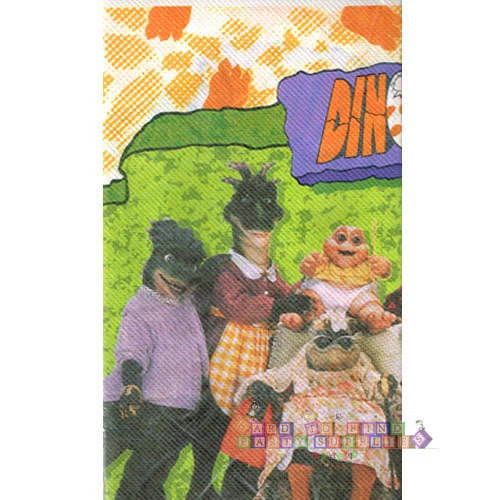 DINOSAURS TV SHOW PAPER TABLE COVER ~ Vtg Birthday Party Supplies Decorations - Image 1 of 1