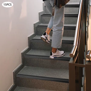 Stair Edge Protector Anti-Slip Stair Corner Waterproof Step Edge Trim 15 pcs - Picture 1 of 16