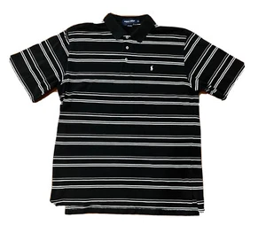 Polo Golf by Ralph Lauren Polo Shirt Mens XL Horizontal Striped Black & White - Imagen 1 de 8