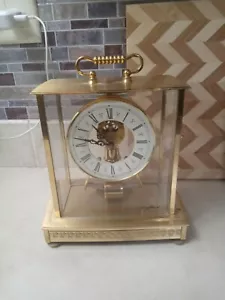 Eames era KIENINGER & OBERGFELL ELECTRONIC BRASS MANTEL CLOCK. Parts/repair - Picture 1 of 6