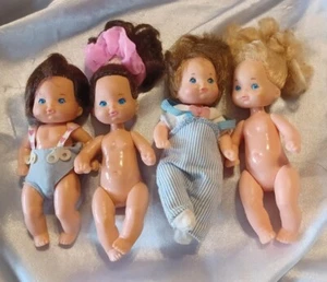 4 Vintage Mattel Heart Family Baby/Kleinkind Mädchen Puppen - Bild 1 von 6