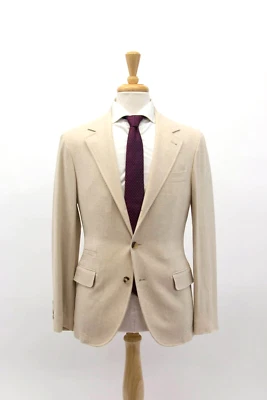 Casaco esportivo masculino Brunello Cucinelli cashmere-seda-lã novo com etiquetas US$ 5495 com botões de logotipo A252 - Imagem 1 de 4