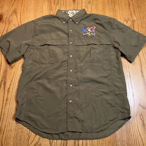 Game Guard Shirt Men's Small Independence Firearms Green Vented Fishing Outdoor - Picture 1 of 6