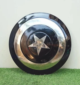 Captain America Shield Black Handmade Replica Screen Shield Cosplay Costume Prop - Picture 1 of 8