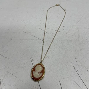 ORIGINAL Jewellery Ladies Necklace Dress Pendant 18k RGP PORTRAIT - Picture 1 of 5