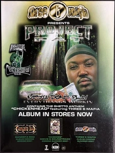 8.5x11 OG Rap Promo Ad Poster Project Pat Mista Don’t Play Three 6 Mafia Memphis - Picture 1 of 1