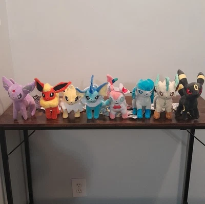 Eevee & Evolutions Plush Doll Set of 9 Pokemon ALL STAR COLLECTION Eevee - Image 1 of 4