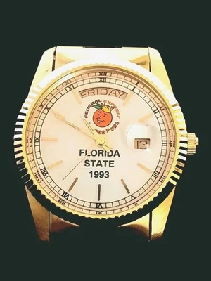 RELOJ CAMPEONATO NACIONAL FEDEX ORANGE BOWL 1993~#3 FSU def #11 NEBRASKA~NUEVO Foto 1 de 4