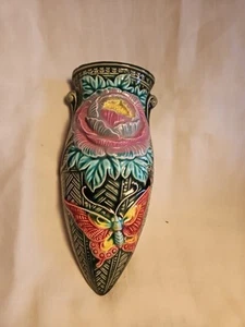 1930s Art Deco Floral and Butterfly Wall Pocket/Vase | Japan - Picture 1 of 4