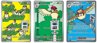 Pokemon SET Taubsi Taubog Tauboss ex Obsidianflammen Ruler NM, Deutsch, Original - Bild 1 von 4