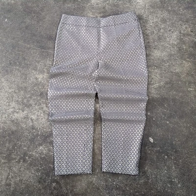 Nuevos Pantalones Talbots Mujer 14 Negro Dorado Metálico Argyle Cintura Alta Indie Retro Foto 1 de 4