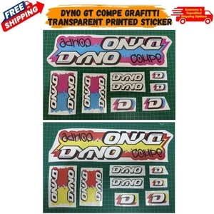 Dyno GT Compe Grafitti Red Yellow/ Pink Blue Decals Transparent Printed Sticker - Picture 1 of 5