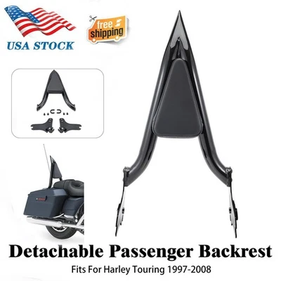 24" Detachable Backrest Sissy Bar For Harley Touring Electra Road Glide 97-2008 Foto 1 de 4
