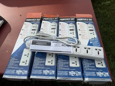 4 NEW Tripp Lite Intl Surge 6 Universal Outlets/CEE Plug 230V 750 (SUPER6OMNID) - Image 1 of 4