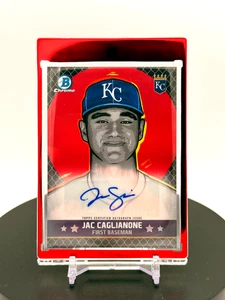 2025 Bowman Chrome Jac Caglianone Ascensions Auto BAA-JC 🔴 Red /5 Royals SSP - Picture 1 of 4