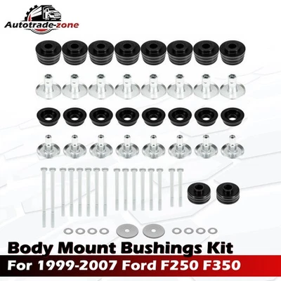 Body Mount Bushings Kit For 1999-2007 Ford F250 F350 Super Duty 4WD 2WD All Cabs - Image 1 of 4