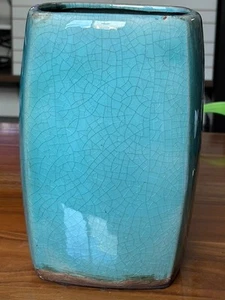 Antique Chinese vase Celadon Color Crackle Glaze - Picture 1 of 8