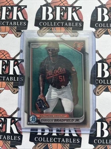 Enrique Bradfield Jr. Chrome Prospect 2024 Bowman #BCP-149 Baltimore Orioles - Picture 1 of 2