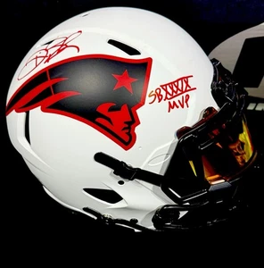 Deion Branch Authentic Helmet “SB XXXIX MVP” New England Beckett Certified - Picture 1 of 2