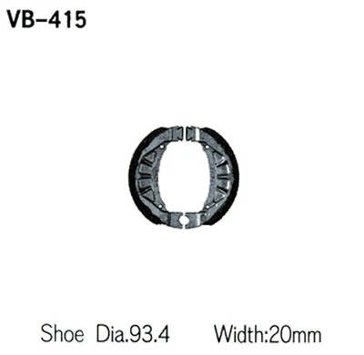 Sapatas de freio Vesrah [frontais] Kawasaki KDX 80 (1984-1988) - Imagem 1 de 2