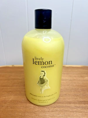 Philosophy Lively Lemon Coconut Shampoo Shower Gel & Bubble Bath 24 oz New NOS - Image 1 of 4