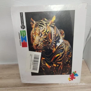 Wooden Jigsaw Puzzle 1000 Pieces for Adults - Golden Tiger ~New In Sealed Box - Picture 1 of 3
