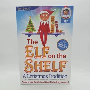 The Elf On The Shelf Christmas Brown Eye Dark Tone Boy Scout Doll & Book - Picture 1 of 4