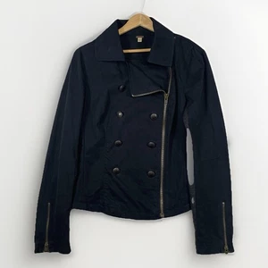 Free People Jacke Größe 10 asymmetrisch Motto Baumwolle Nylon - Bild 1 von 8