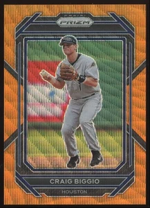 Craig Biggio #256 2023 Panini Prizm Orange Wave Prizm /50 Houston Astros SP - Picture 1 of 3