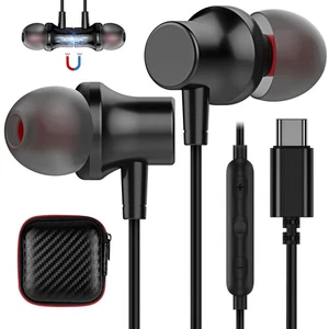 Auriculares con cable estéreo HIFI Bass Auriculares intrauditivos Micrófono USB-C - Imagen 1 de 7