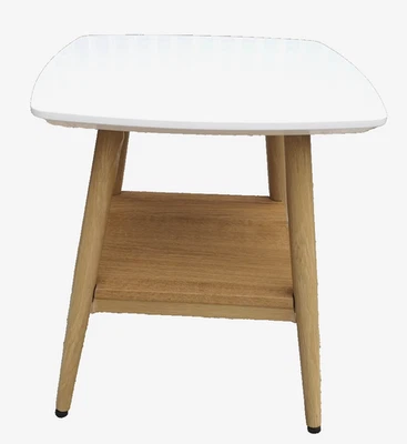 ERCOL "Style" Light Oak Square Two Tier Side Table H 22" Top 20" x 20" - Image 1 of 4