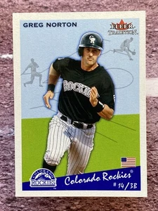 2002 Fleer Tradition Update Greg Norton #U108 Colorado Rockies - Bild 1 von 2