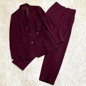 Used Jean Paul Gaultier Femme Setup Pants Suit Size 40 Burgundy - Picture 1 of 12