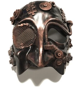 Steampunk Science Fiction Fantasy viktorianische Bronze männlich Männer Kostüm Maske - Bild 1 von 2