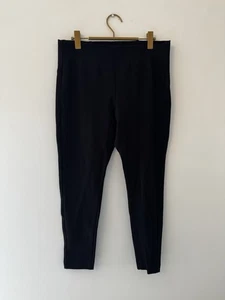 Marks And Spencer Thick Fabric Elasticated Waistband Black Leggings UK 16 - Picture 1 of 7