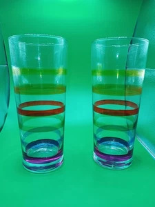 2er Set Brusch Regenbogen Kollektion von Cristal D'Arques 7 1/4" hoch - Bild 1 von 7