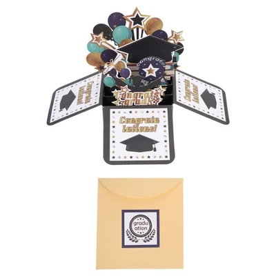 Graduation Pop-up Card Doctor Caps Design Card 3D Greeting Graduation Season - Image 1 of 4