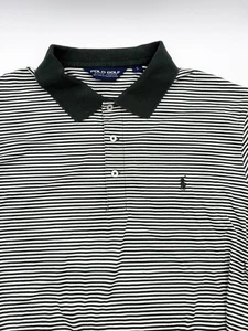 Polo Golf Ralph Lauren Poloshirt L weiß grün gestreift Performance Golfcore - Bild 1 von 8