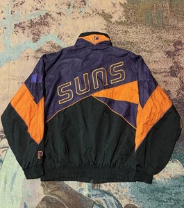 Vintage Phoenix Suns Jacke Herren M Pro Player Full Zip Windbreaker 90s Mesh NBA - Bild 1 von 6