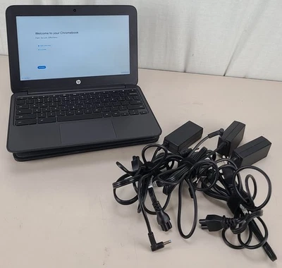 Lote de 3 HP Chromebook 11 G5 EE Intel Celeron 4GB 16GB SSD Foto 1 de 4