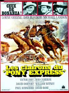 Lorne Greene Michael Landon BONANZA, RIDE THE WIND 1966 FRENCH POSTER 24x32 - Picture 1 of 1