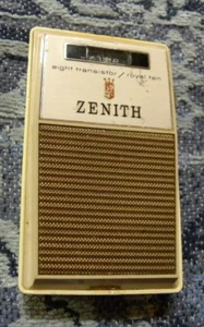 Vt Zenith 8 Transistor AM Radio #R10W w/Case Tested Works - Picture 1 of 6