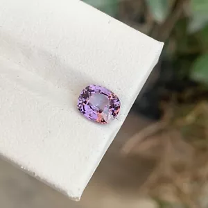 1.70 Carat Natural Spinel Beautiful Purple Orange Bi Color Cushion cut Gemstone - Picture 1 of 7
