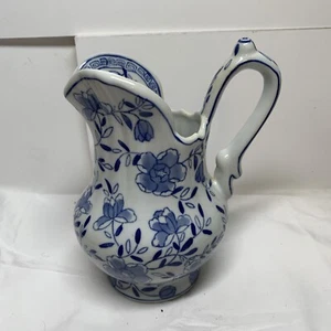 Andrea by Sadek 6 Inch Blue and White Vintage Creamer Very Collectible Item.. - Picture 1 of 12