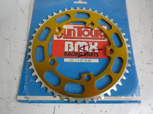 SUNTOUR SPROCKET CHAINRING 45 TEETH GOLD BMX CRUISER FREESTYLE NOS - Picture 1 of 3