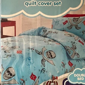 Pirate Skull Sword Double Quilt Cover & Pillowcases Brand New Express - Picture 1 of 3