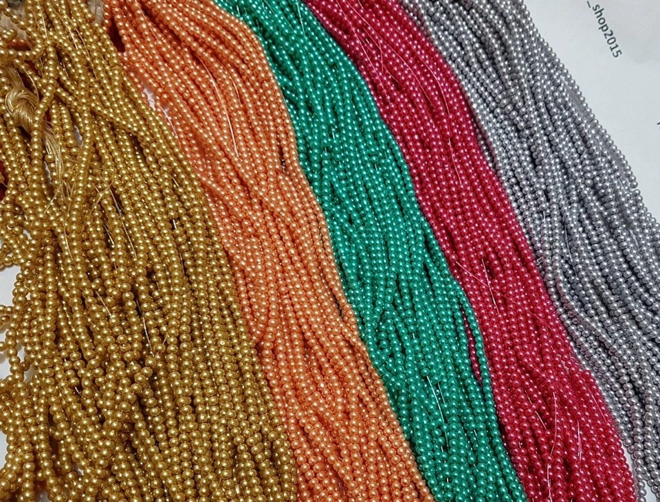 150 Glass Multi Colour Pearl beads 2mm Jewellery making many colours  - Image 1 of 1