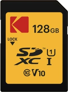 Kodak 128GB SD Class 10 UHS I U1 V10 Full HD Vid, Hi-Res Pics Memory Card - Picture 1 of 2